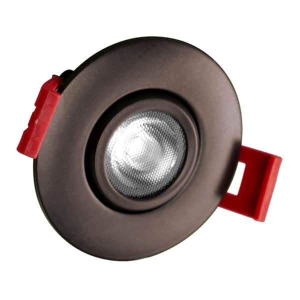 NICOR 2 in. Oil-Rubbed Bronze 3000K Remodel IC-Rated Recessed Integrated LED Gimbal Downlight Kit
