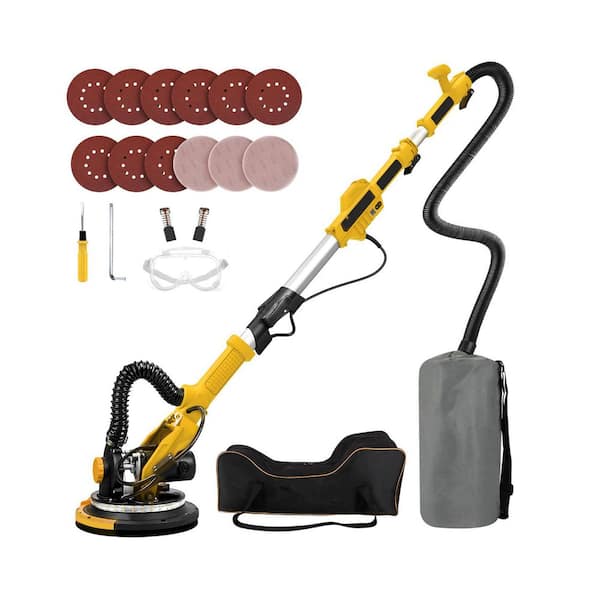 7.2 A Electric Drywall Sander with Vacuum Dust Collection, 6 Adjustable Speeds 900-1800RPM, LED Light, Extendable Handle