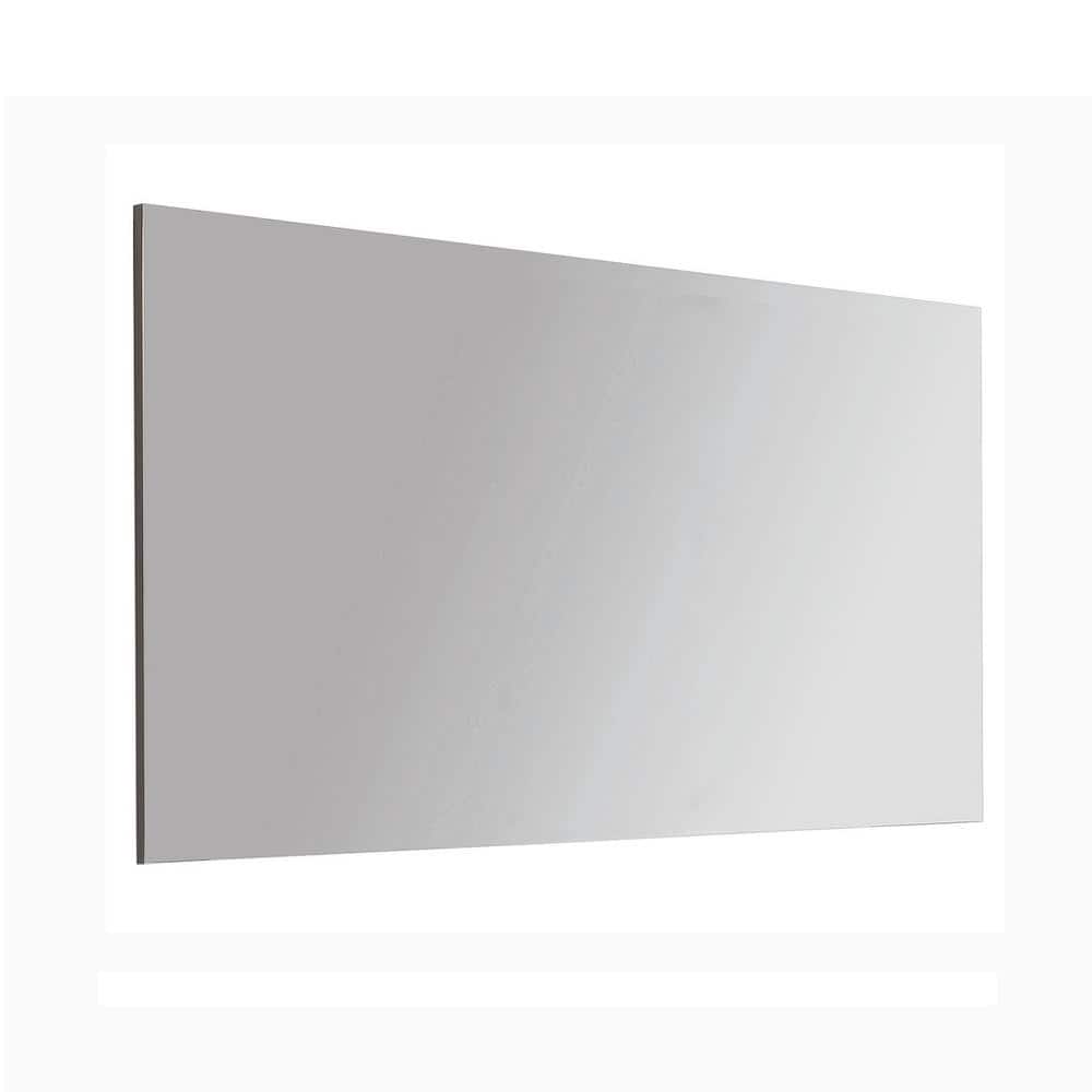 Luxe Modern 47'' Gray Wood Rectangular Bathroom Mirror