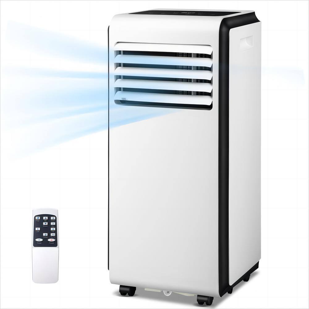 COWSAR 5,000 BTU (DOE) Portable Air Conditioner Cools 300 sq. ft. with Cooling, Dehumidifier, Fan Mode and Remote in White