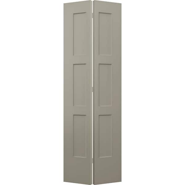 JELD-WEN 24 in. x 80 in. Birkdale Desert Sand Paint Smooth Hollow Core Molded Composite Interior Closet Bi-fold Door