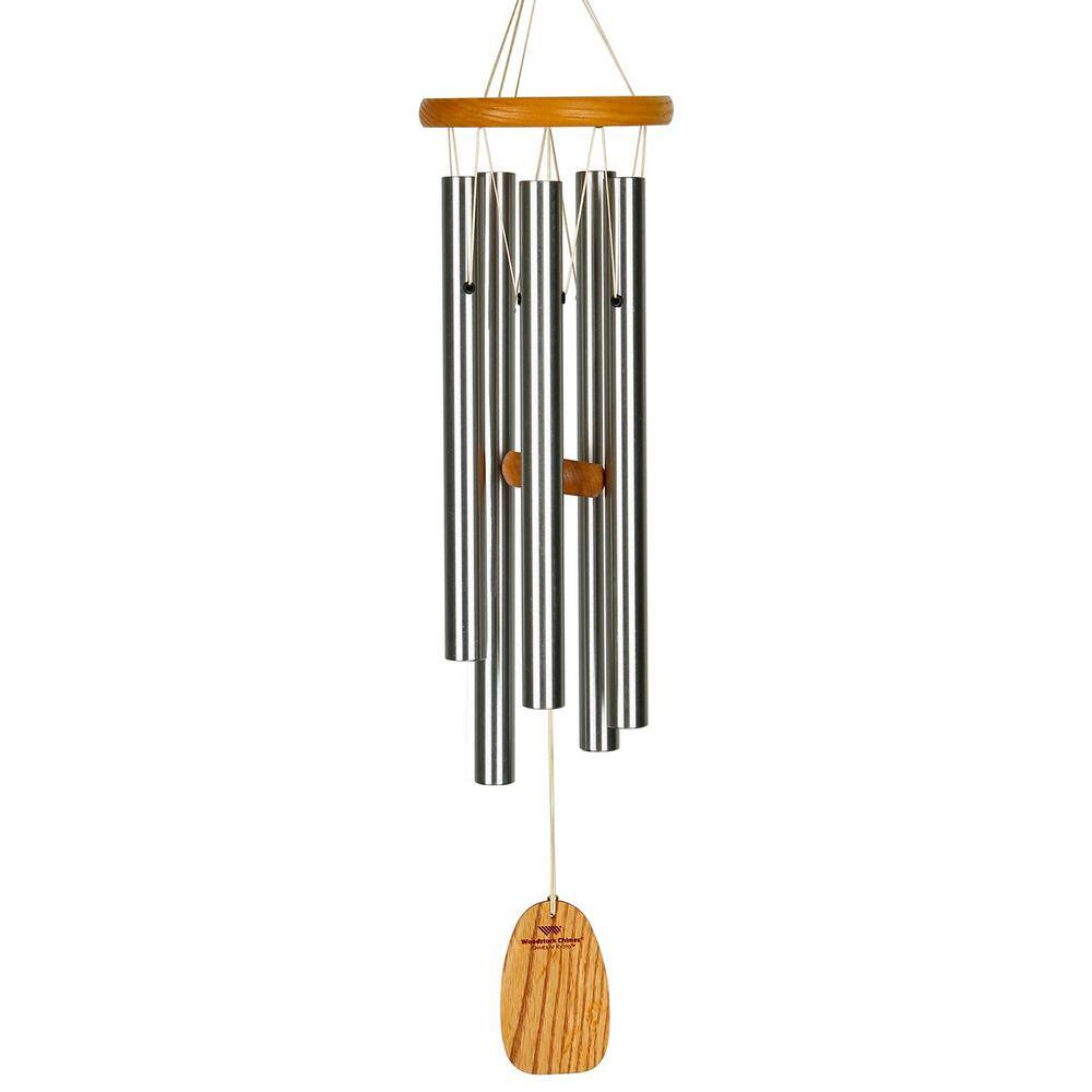 Kyoto 25" Silver and Wood Wind Chime