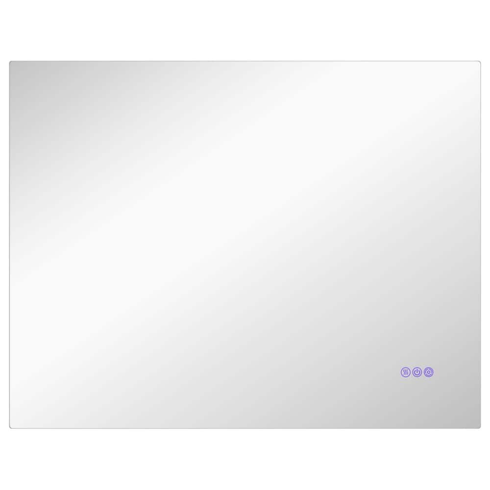 HOMCOM Framed Wall LED Bathroom Mirror with Lights, 31.5 in. x 23.6 in ...