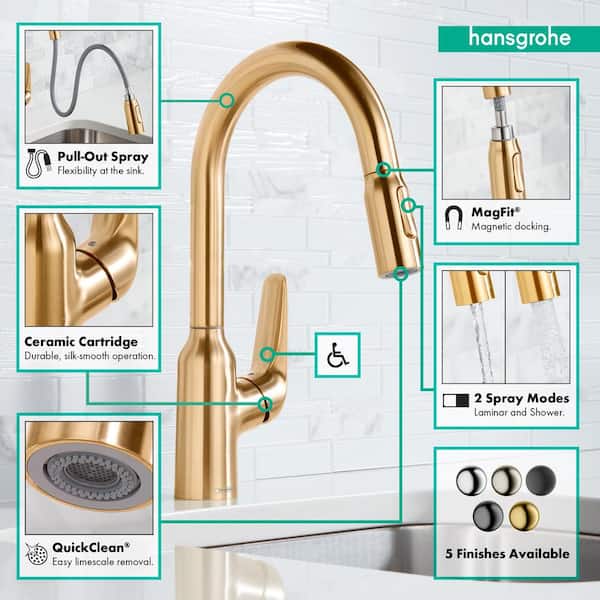 Hansgrohe Focus N Single-Handle Pull Down Sprayer Kitchen Faucet