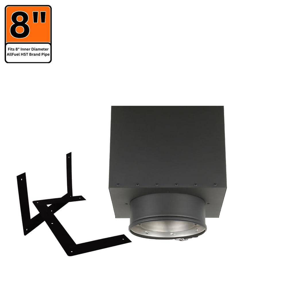 6 in. x 17 in. Triple-Wall Chimney Pipe Up Through the Ceiling Basic  Install Kit