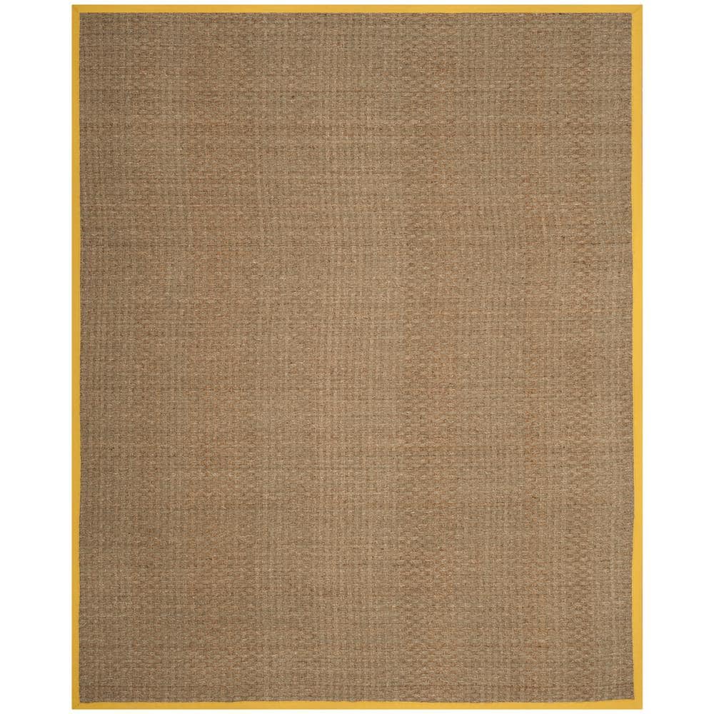 Natural Fiber Natural/Gold 8 ft. x 10 ft. Border Woven Area Rug price history on PriceWatchPro