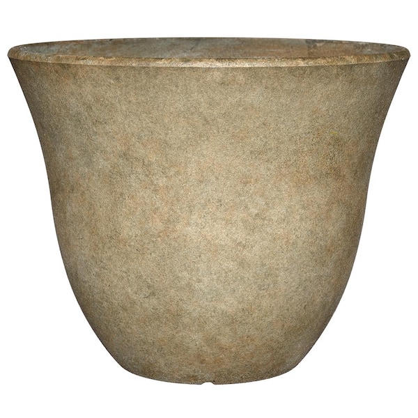 CHG CLASSIC HOME & GARDEN Honeysuckle 15 in. Fossil Stone Resin Planter