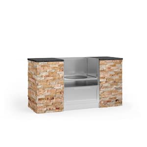 Casa Nico Portable Stainless Steel Outdoor Kitchen Cabinet & Patio Bar