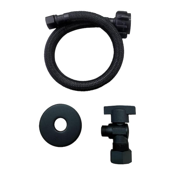 16 in. Matte Black Toilet Installation Kit