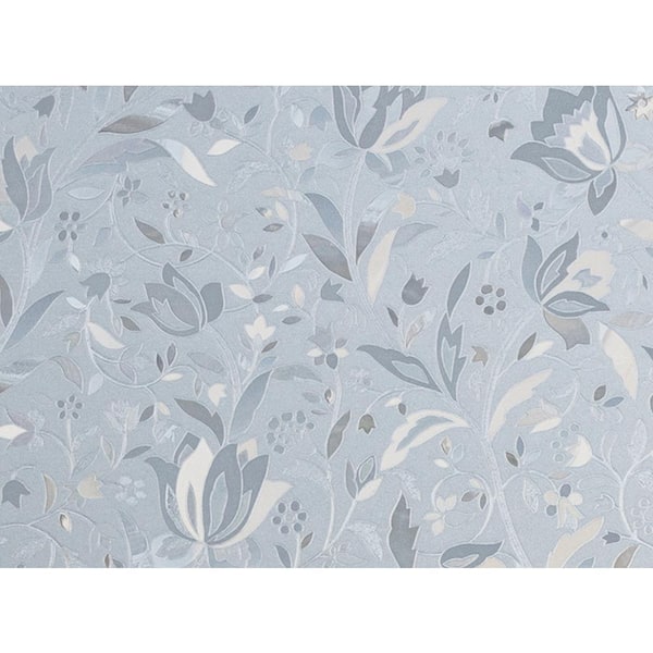 Brewster 78 in. x 35.25 in. Cut Floral Door Premium Window Film