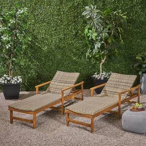 Hampton Natural 2-Piece Wood Outdoor Chaise Lounge
