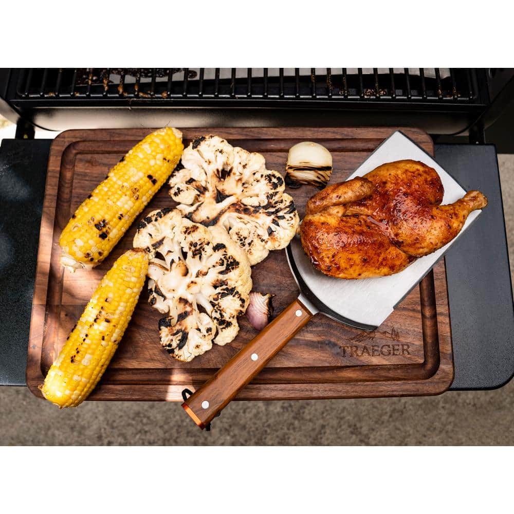 XXL Stainless Steel BBQ Grilling Spatula with Wooden Handle