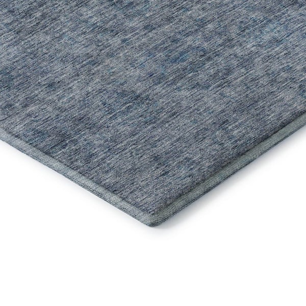 Mayfield Premium Machine Washable Abstract AMF1170 Blue 2 ft. 3 in. x 7 ft. 6 in. Runner Rug