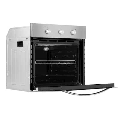 24 in. Single Electric Wall Oven with Knob Controls in Stainless Steel