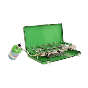 3 Burner High Output Portable Table Top Propane Camping Stove and Grill