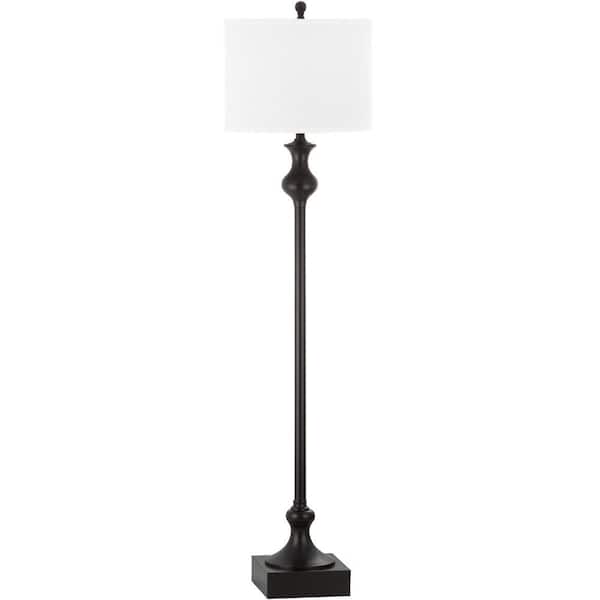 Oil Rubbed Bronze Floor Lamp With, Bronze Floor Lamp With White Shade