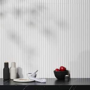 Linear White 11.41 in. x 35.37 in. Matte Ceramic Wall Tile (14.42 sq. ft. / Case)