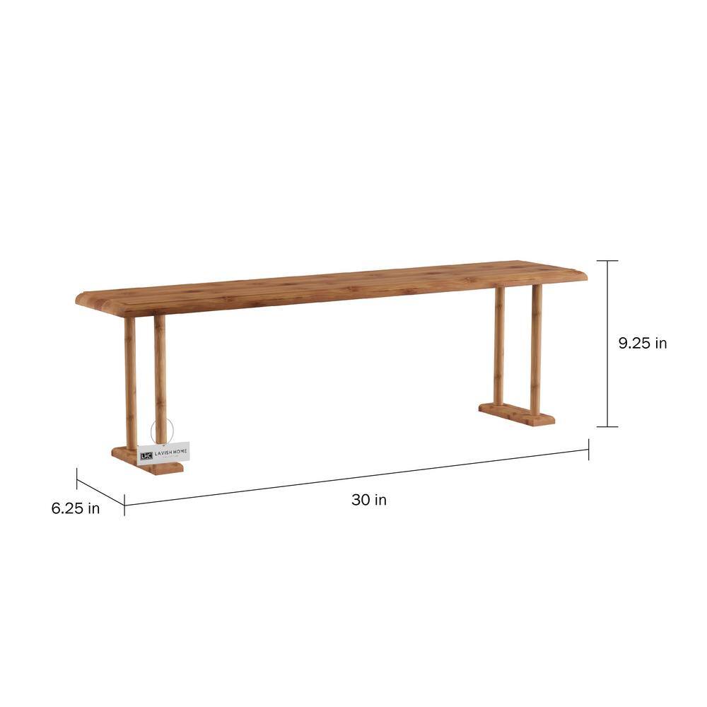 Bamboo Adjustable Freestanding Sink Shelf Organizer
