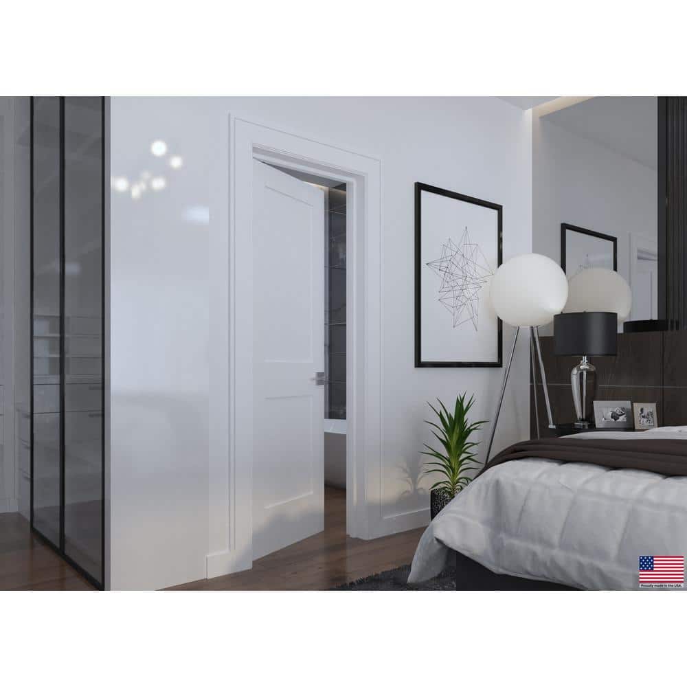 White Solid Core Wood Primed Interior Door Slab 22 x 80