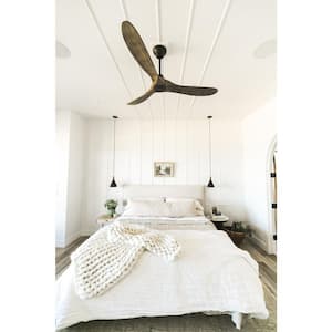 Maverick 60 in. Indoor/Outdoor Aged Pewter Ceiling Fan with Light Grey Weathered Oak Blades, DC Motor and Remote Control