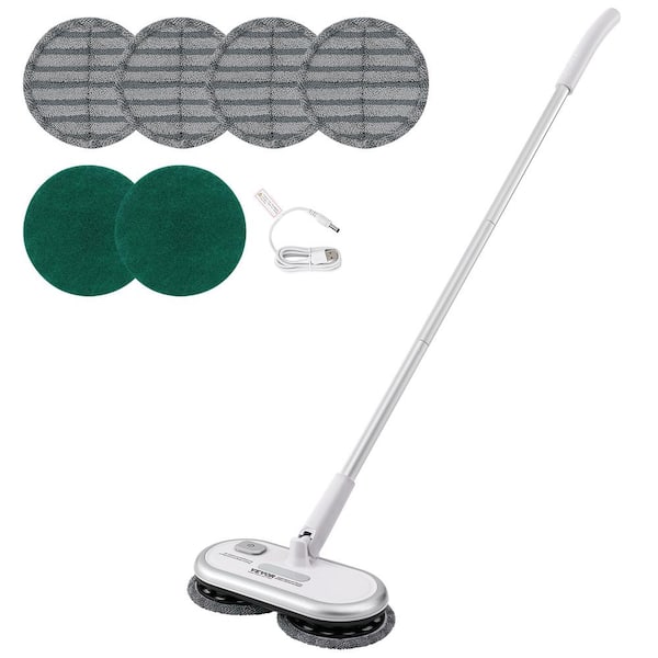 VEVOR Commercial Cordless Electric Mop Up to 70-Minutes Powerful Battery, Electric Spin Mop with Dual Spinning Mop Heads