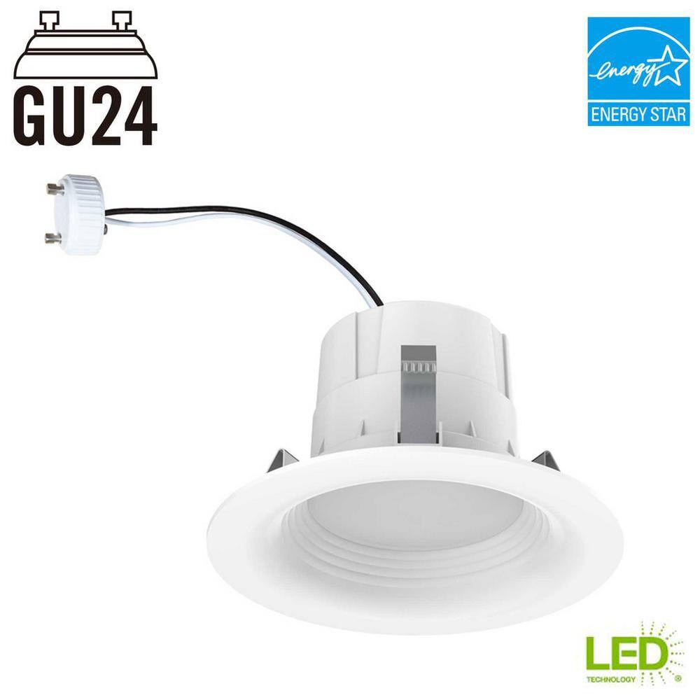 EcoSmart 6" Integrated LED Recessed Trim – 4-Pack, Dimmable, Daylight White (5000-5500K), Matte Finish