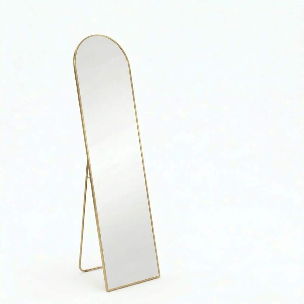 Wooakway Floor Standing MirrorWall Mirror with Stand - Gold Arched