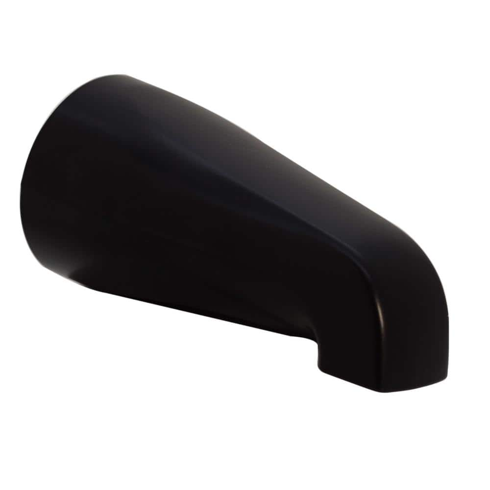 Westbrass 5-1/4 in. Standard Front Connection Tub Spout in Matte Black ...