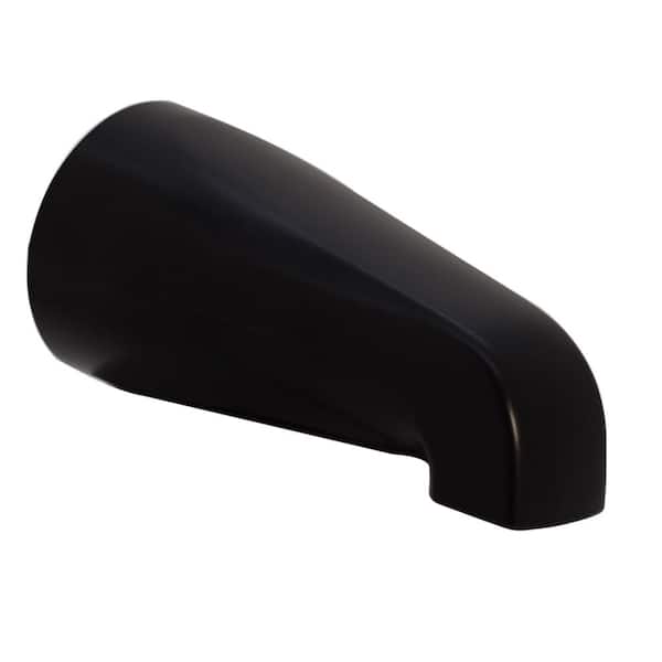 Westbrass 5-1/4 in. Standard Front Connection Tub Spout in Matte Black