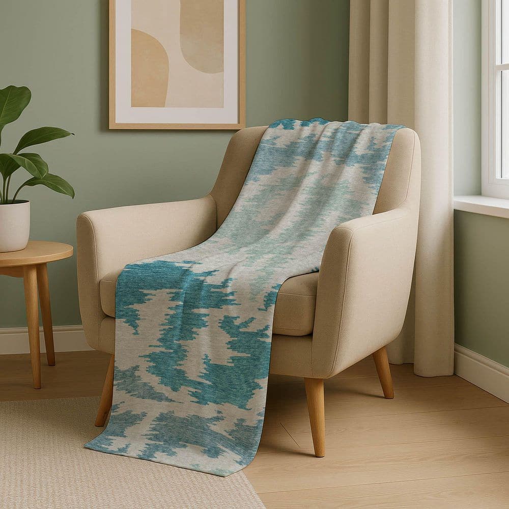 Premium Machine Washable ASB746 Teal 50 in. x 70 in. Sherpa Throw Blanket price history on PriceWatchPro