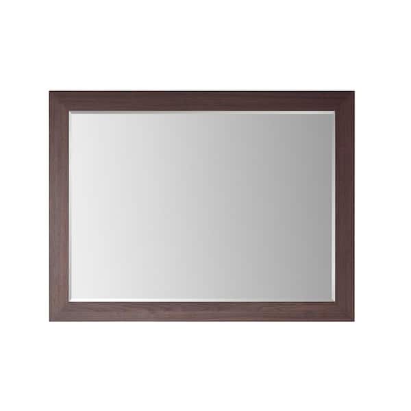 ROSWELL Cuenca 48 in. W x 36 in. H Rectangular Framed Wall Bathroom Vanity Mirror in Suleiman Oak