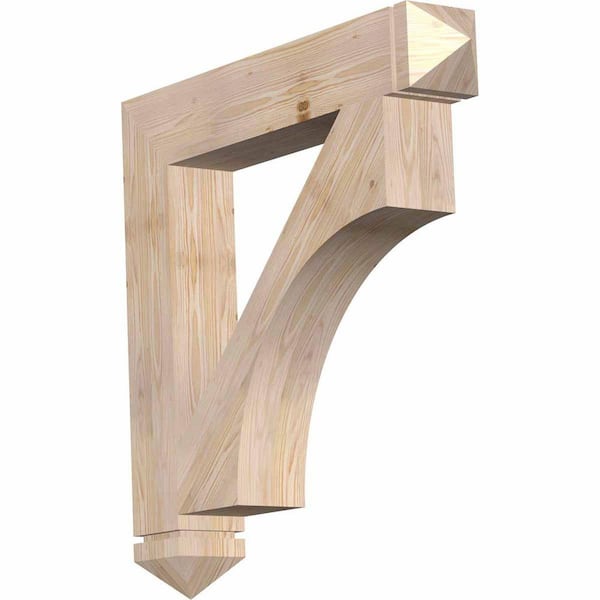 Ekena Millwork 5.5 in. x 36 in. x 36 in. Douglas Fir Westlake Arts and Crafts Smooth Bracket
