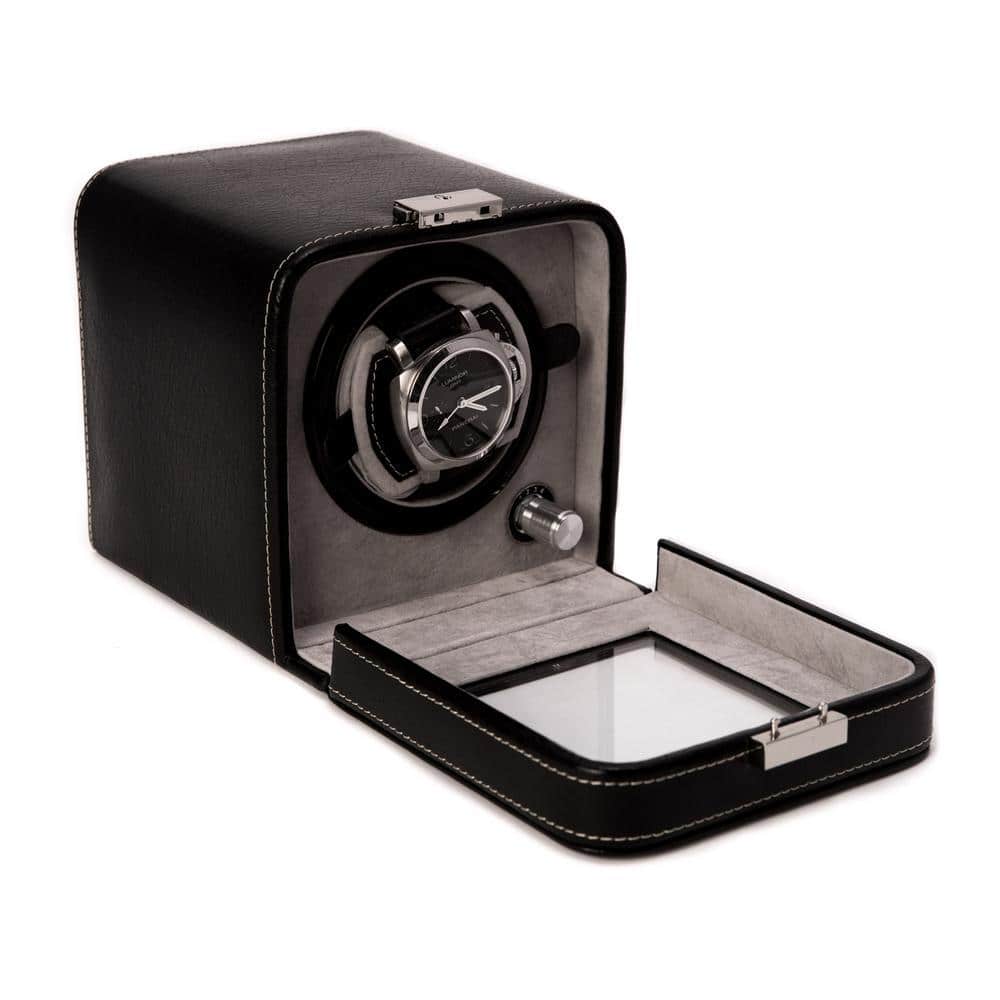 Black Leather Single Watch Winder