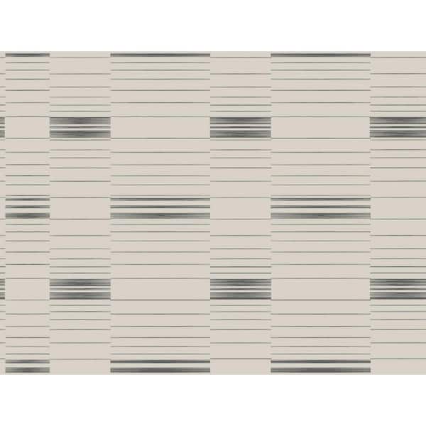 York Wallcoverings Dashing Stripe Black/Beige Spray and Stick Roll (Covers 60.75 sq. ft.)