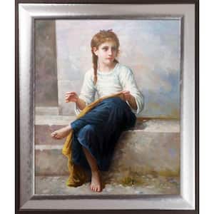 25.25 in. x 29.25 in. "The Dressmaker 1898 with Magnesium Silver" by William-Adolphe Bouguereau Framed Oil Painting