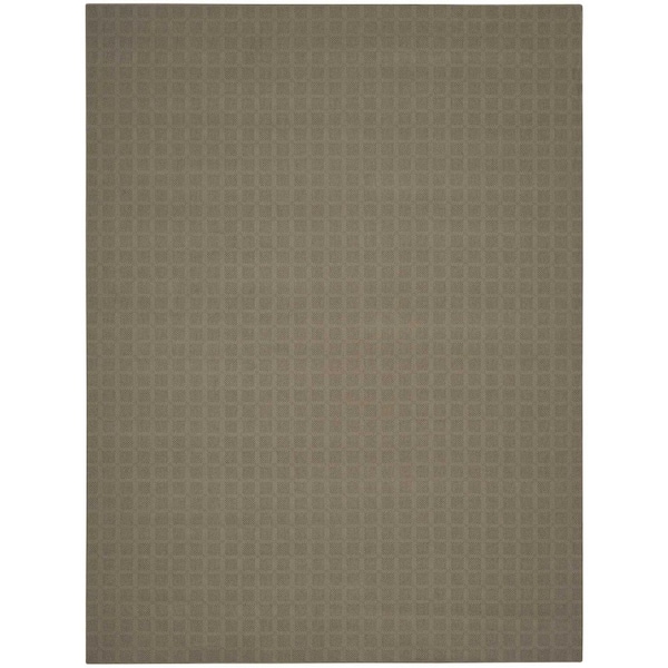 Desert Springs Mushroom 5 ft. x 7 ft. Custom Area Rug with Pad