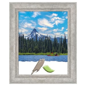 Angled Silver Wood Picture Frame Opening Size 11 x 14 in.