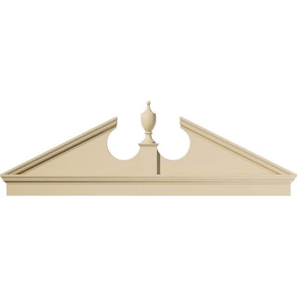 Ekena Millwork 80-in W x 26-7/8-in H x 2-3/4-in P (Pitch 6/12) Acorn Signature Urethane Combination Pediment (Acorn Ships Unattached in