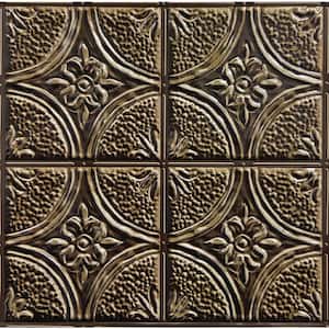 Camden Antique Bronze Tin Peel and Stick Backsplash Tiles