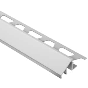 Reno-U Satin Anodized Aluminum 1/2 in. x 8 ft. 2-1/2 in. Metal Reducer Tile Edging Trim