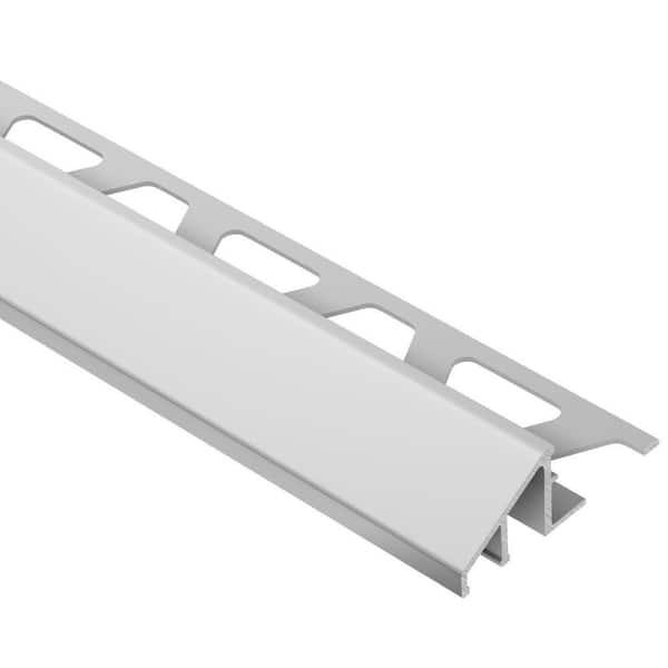 Reno-U Satin Anodized Aluminum 11/16 in. x 8 ft. 2-1/2 in. Metal Reducer Tile Edging Trim