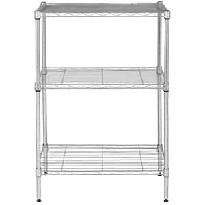 Chrome 3-Tier Carbon Steel Wire Shelving Unit (23 in. W x 35 in. H x 13 in. D)