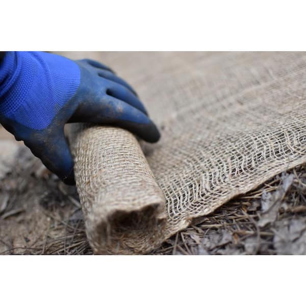 Wellco 60 in. x 210 ft. Gardening Burlap Roll - Natural Burlap Fabric for Weed Barrier, Tree Wrap Burlap, Rustic Party Decor