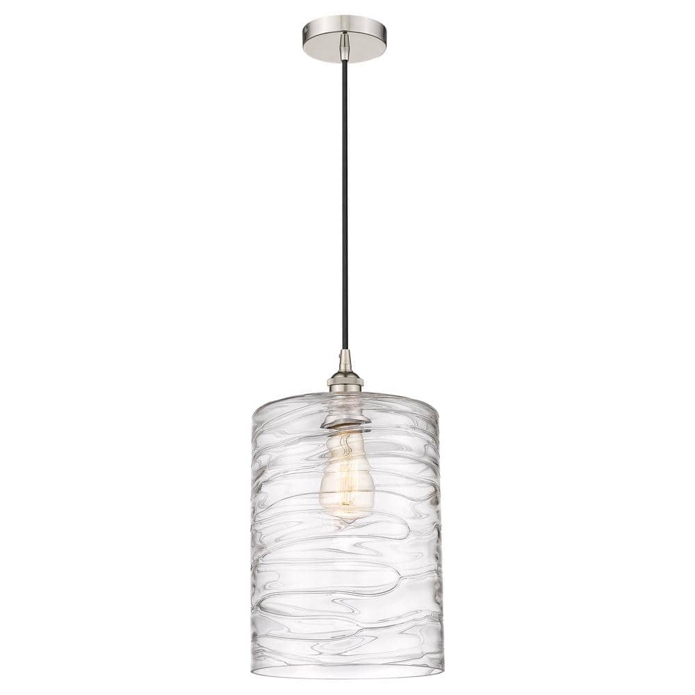 Cobbleskill 60-Watt 1-Light Polished Nickel Standard Mini Pendant Light with Clear Glass Shade, No Bulbs Included price history on PriceWatchPro