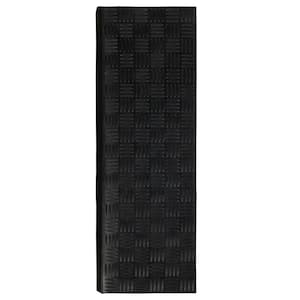Ottomanson Easy clean, Waterproof, Low Profile Non-Slip Indoor/Outdoor  Rubber Stair Treads, 10 in. x 30 in. (Set of 5), Black Nib RDM8113-5PK -  The Home Depot