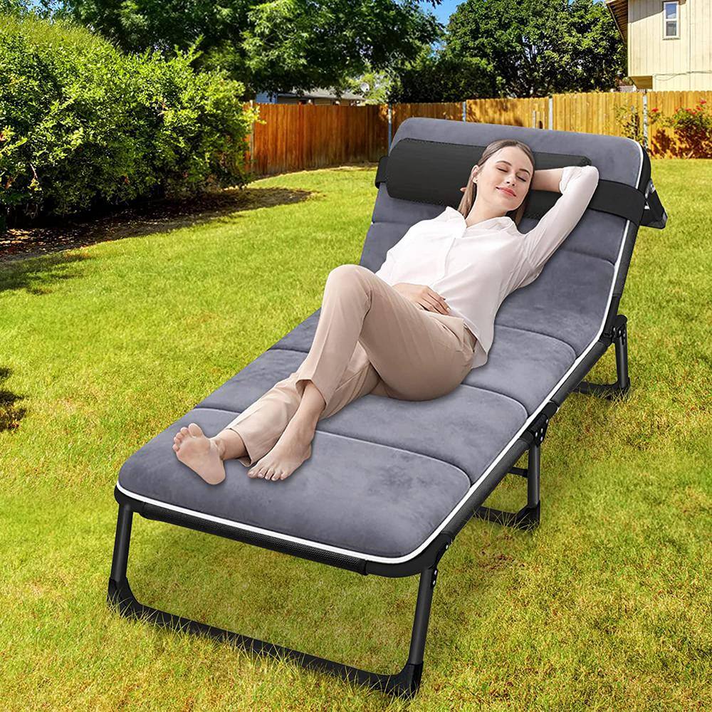 BOZTIY Adjustable Sleeping Cots for Adults, Outdoor Folding Camping Cot