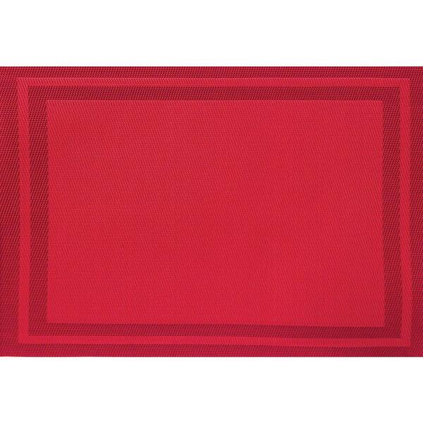 Pacific Merchants Red Basket Weave Placemat (Set of 8)