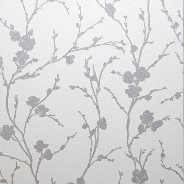 Graham & Brown Meiying Chalk White Removable Wallpaper Sample