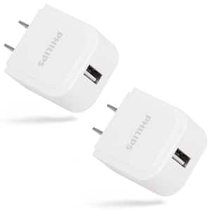 5-Watt USB Cell Phone Wall Charger, (2-Pack)