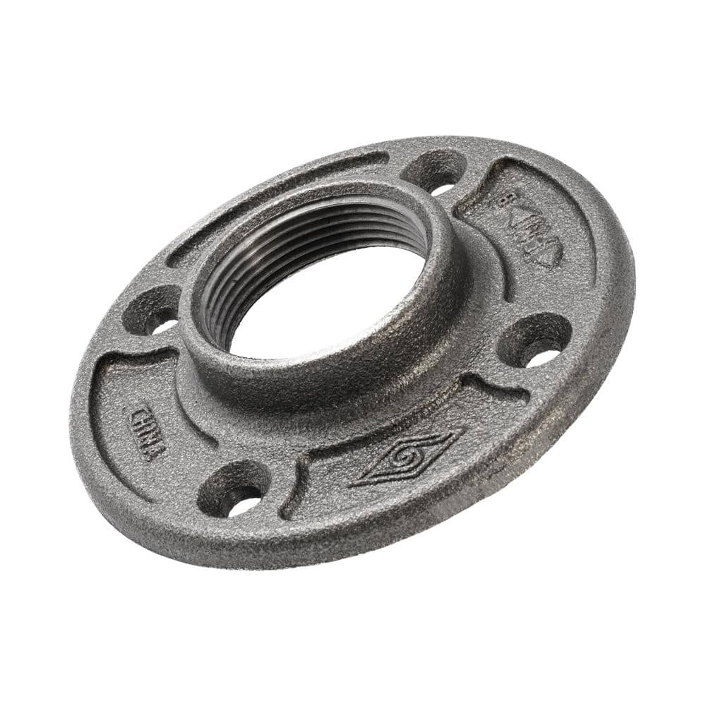 Southland 1-1/2 in. Black Malleable Iron Floor Flange Fitting 521-607HP ...